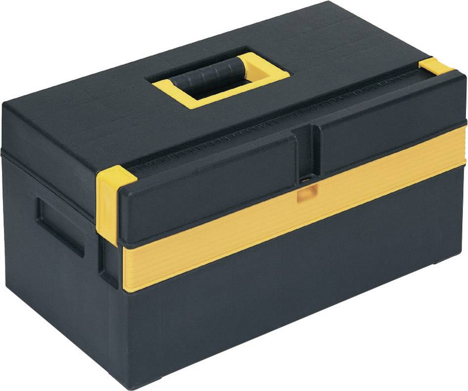 Alutec 56560 Boîte à outils vide plastique noir, jaune