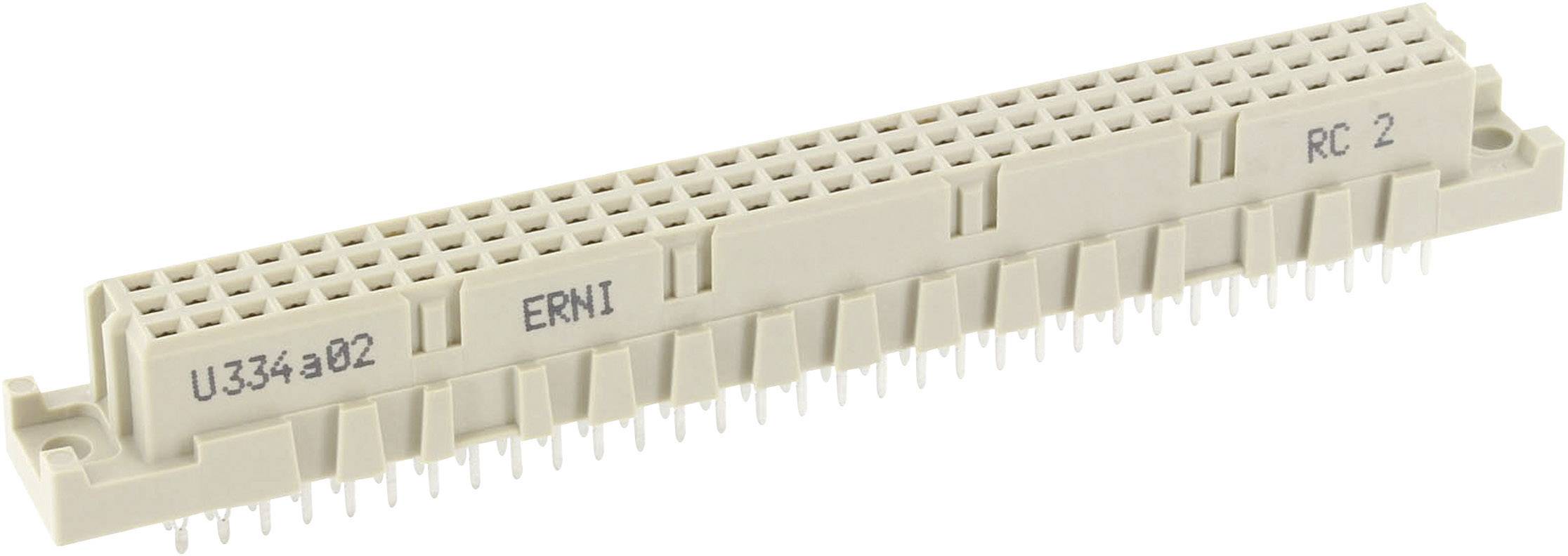 ERNI 224470 Connecteur femelle Nombre total de pôles 96 Nbr de rangées 3