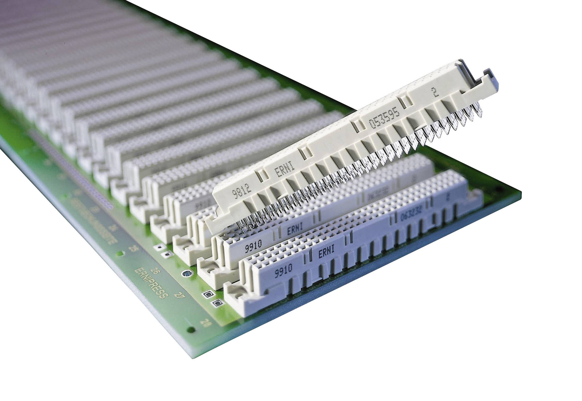 ERNI 224412 Connecteur femelle Nombre total de pôles 96 Nbr de rangées 3 1 pc(s)