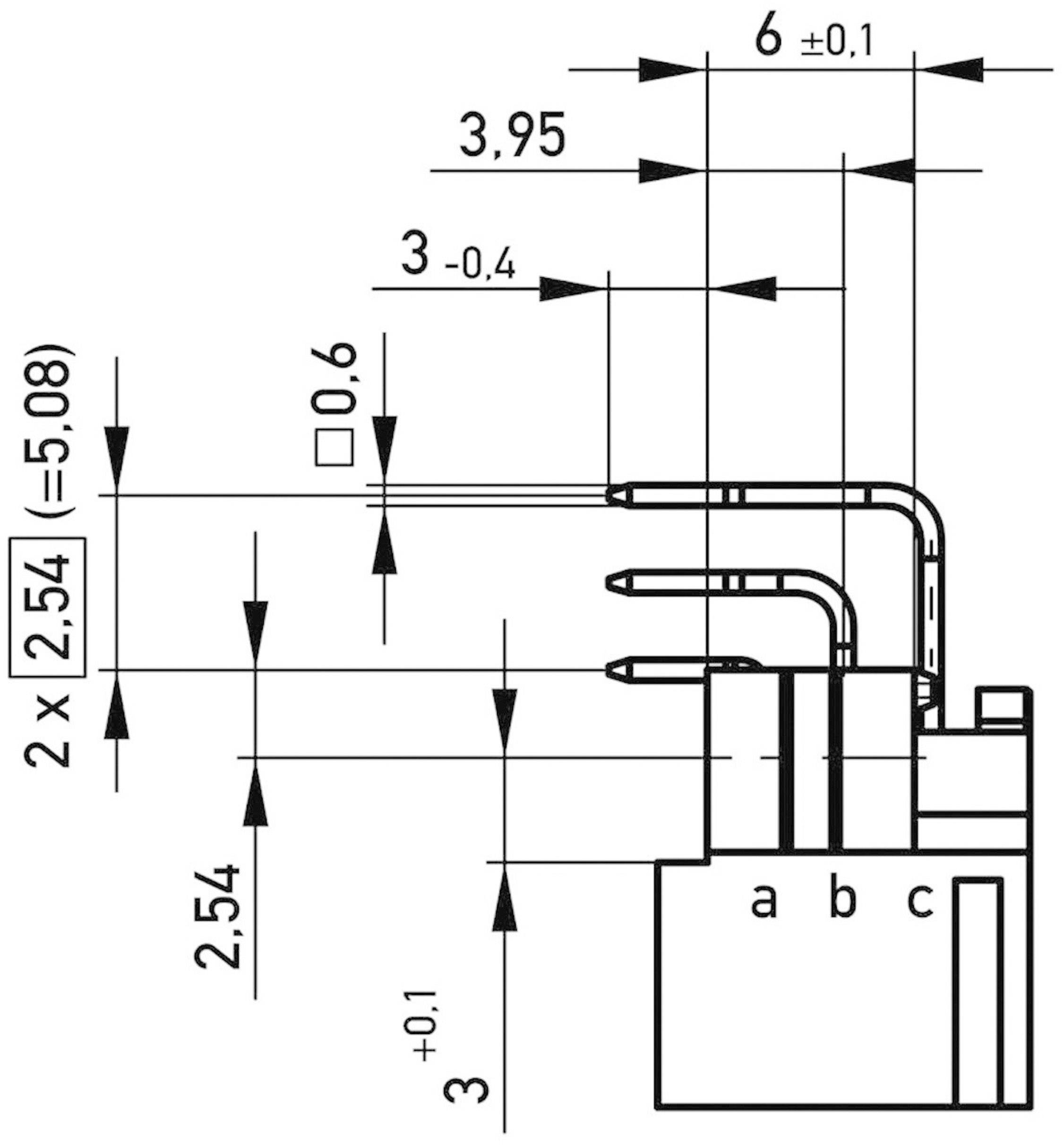 ERNI 254324 Connecteur mâle Nombre total de pôles 48 Nbr de rangées 3