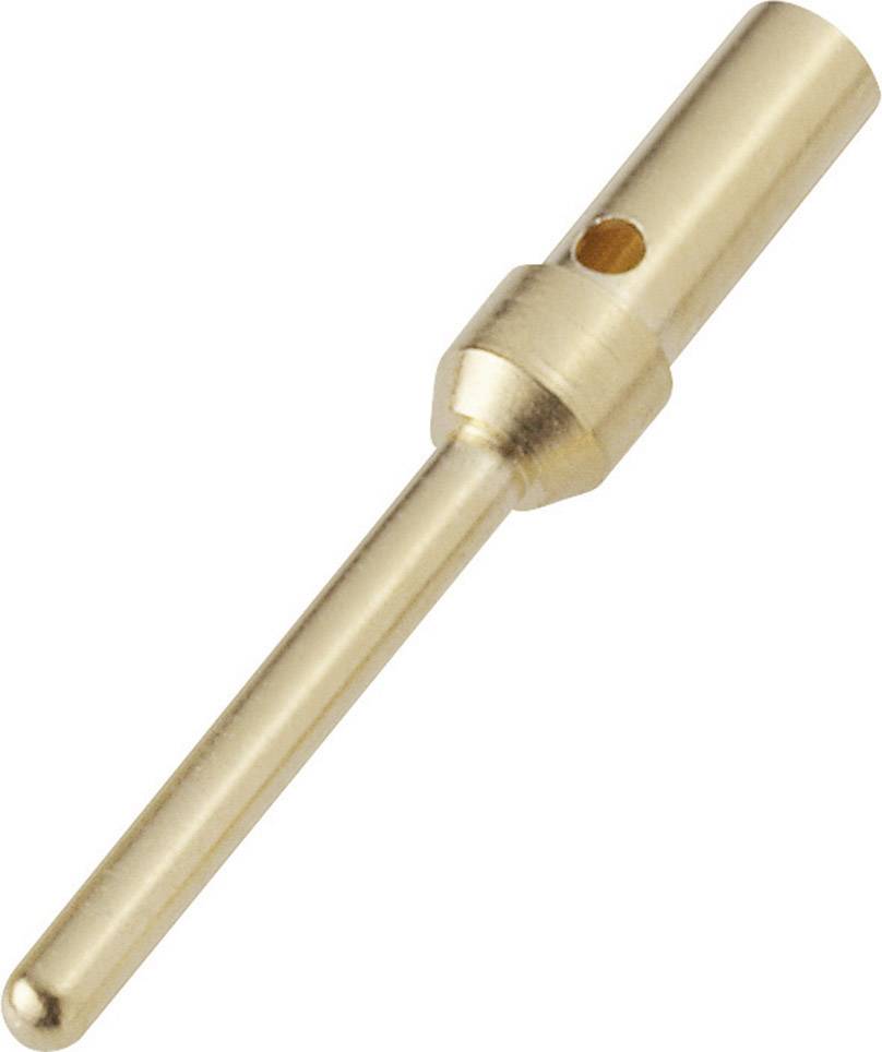 Un unique stylo métallique doré de forme cylindrique avec une légère encoche au centre.
