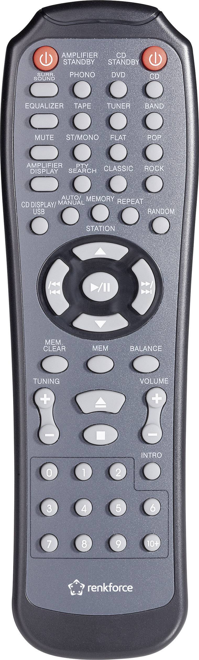 Renkforce SR-2000U Stereo Receiver 2x50 W Schwarz USB