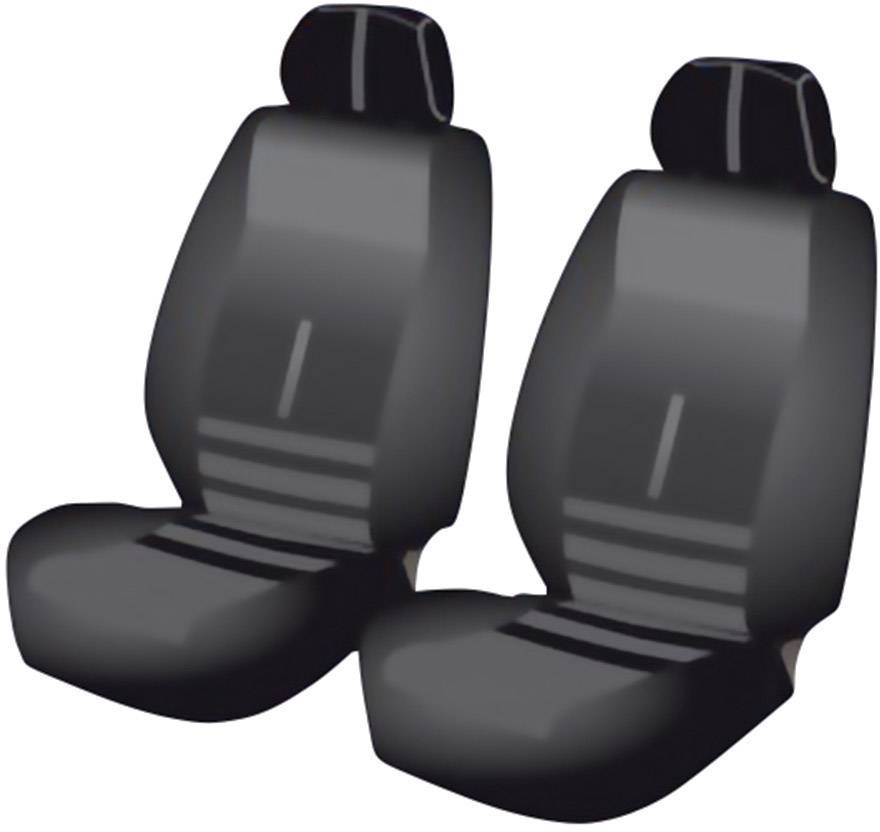Housse de siège 6 pièces Unitec 84956 polyester noir siège conducteur, siège passager