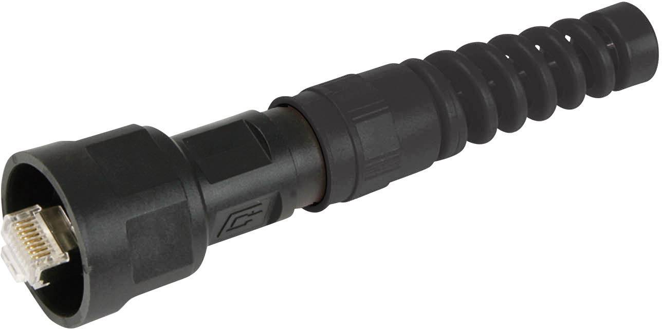 Kit fiche mâle STX V1 RJ45 CAT.6 Telegärtner 100007460 RJ45 mâle, droit Pôle: 8P8C noir 1 pc(s)