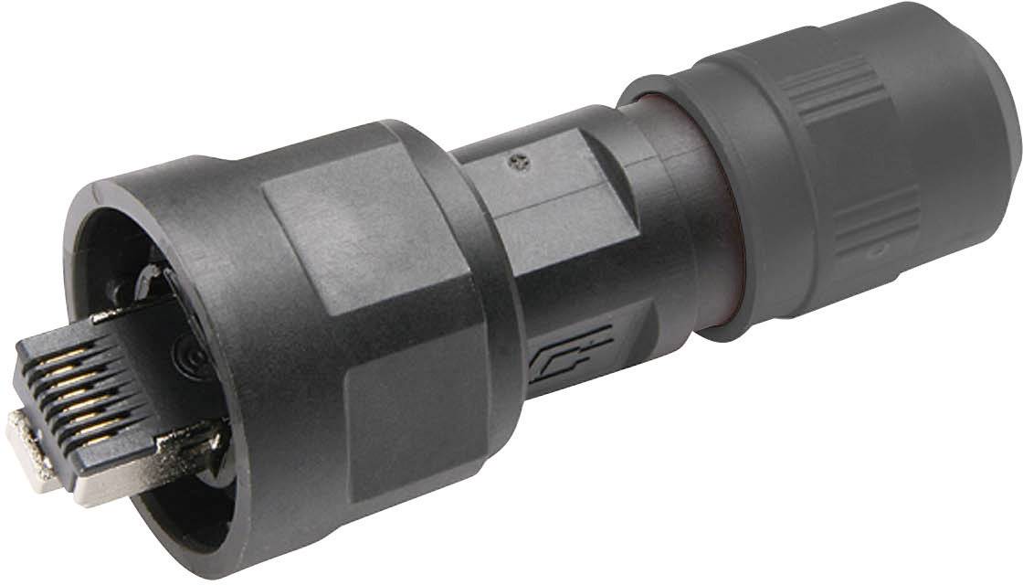 Kit fiche mâle STX V1 RJ45 CAT.6 Telegärtner J80026A0011 RJ45 mâle, droit Pôle: 8P8C noir 1 pc(s)