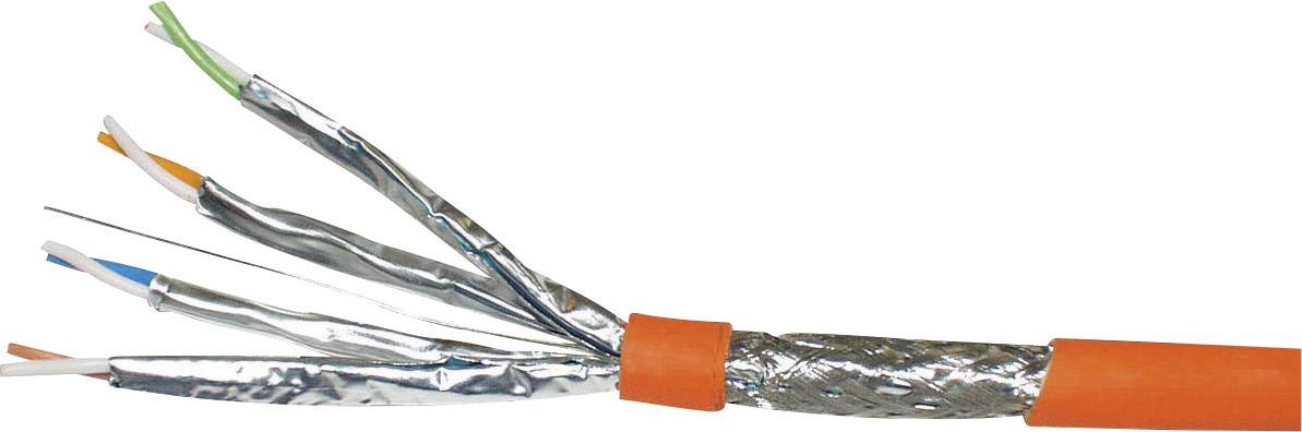 VOKA Kabelwerk 170203-50 Câble réseau CAT 7a S/FTP 4 x 2 x 0.25 mm² orange Marchandise vendue au mètre