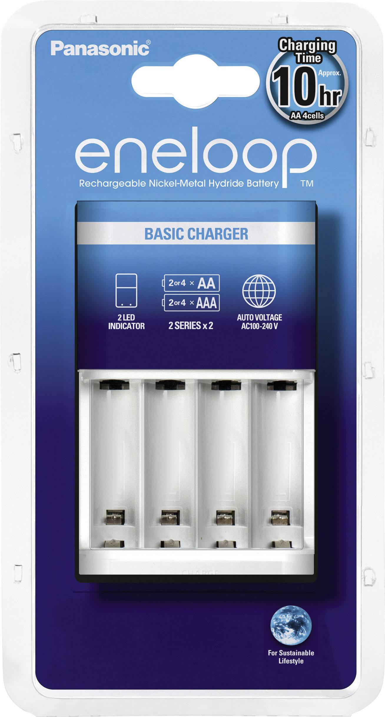 Chargeur de piles rondes NiMH Panasonic BQ-CC51