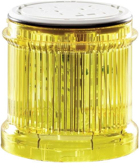 Un récipient rond de couleur jaune avec une surface texturée et un couvercle blanc.