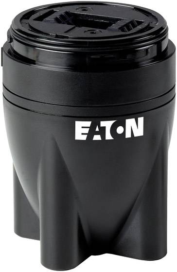 Un support de composant électronique noir cylindrique avec le logo 'EATON' imprimé dessus.
