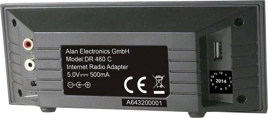 Adaptateur radio internet Albrecht DR 460-C compatible DLNA noir