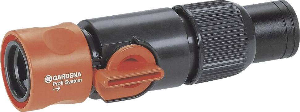 Raccord d'arrosage GARDENA 02819-20 plastique avec vanne de régulation, avec système aquastop raccord enfichable Profi-System