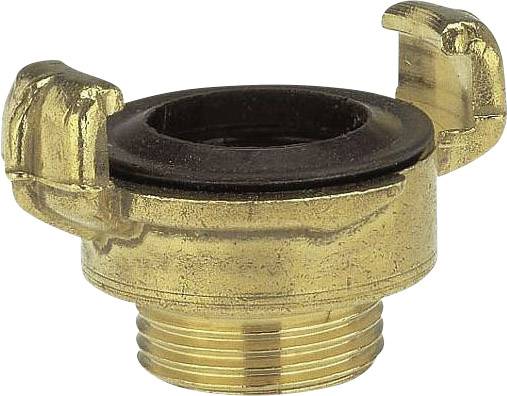 Raccord de tuyau en laiton à deux griffes, adapté pour des connexions rapides dans les systèmes hydrauliques ou pneumatiques.