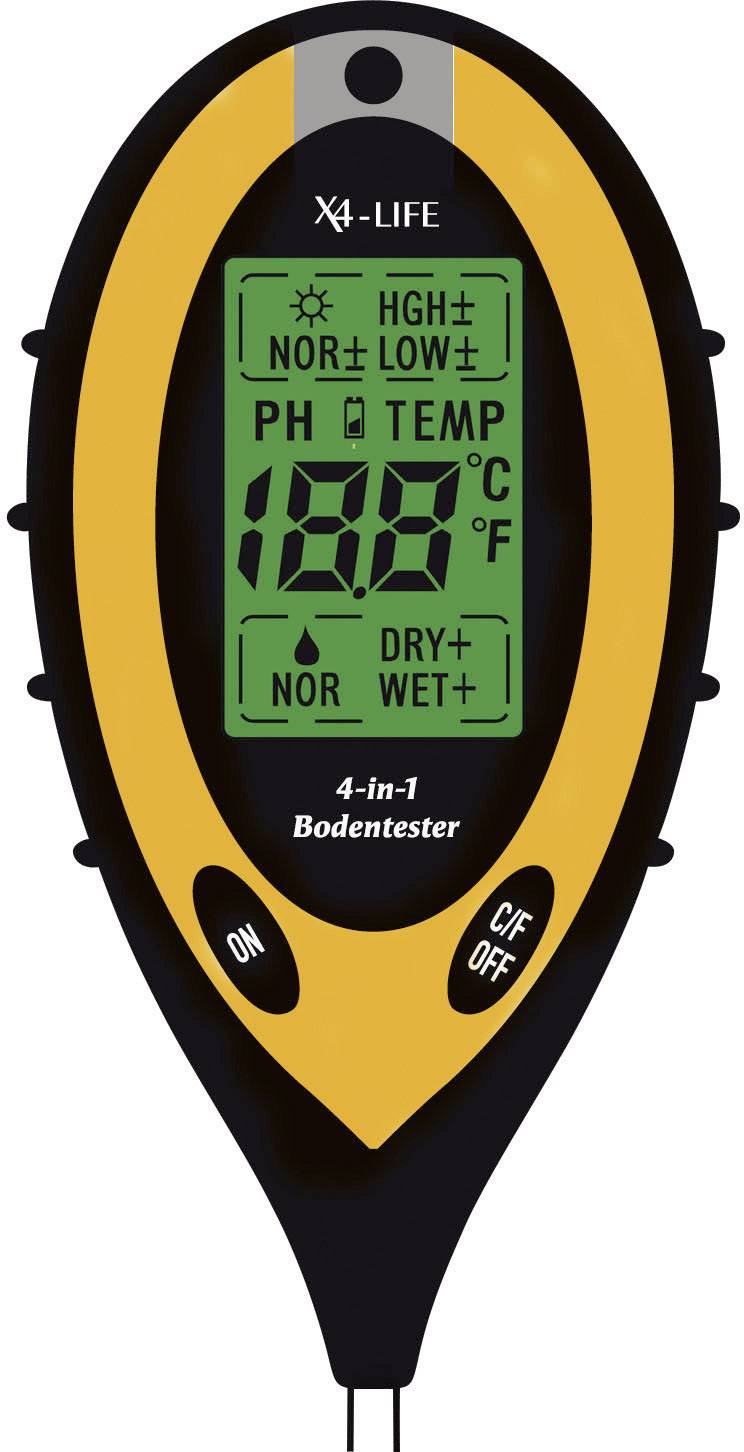Testeur de sol X4-LIFE 700403 noir, jaune