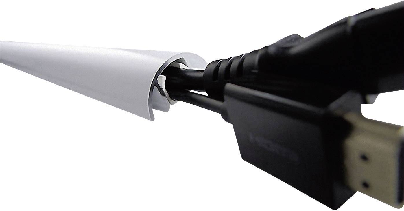 Cache câbles aluminium (L x l x H) 400 x 30 x 15 mm blanc mat Contenu: 1 pc(s) Alunovo MWE-040