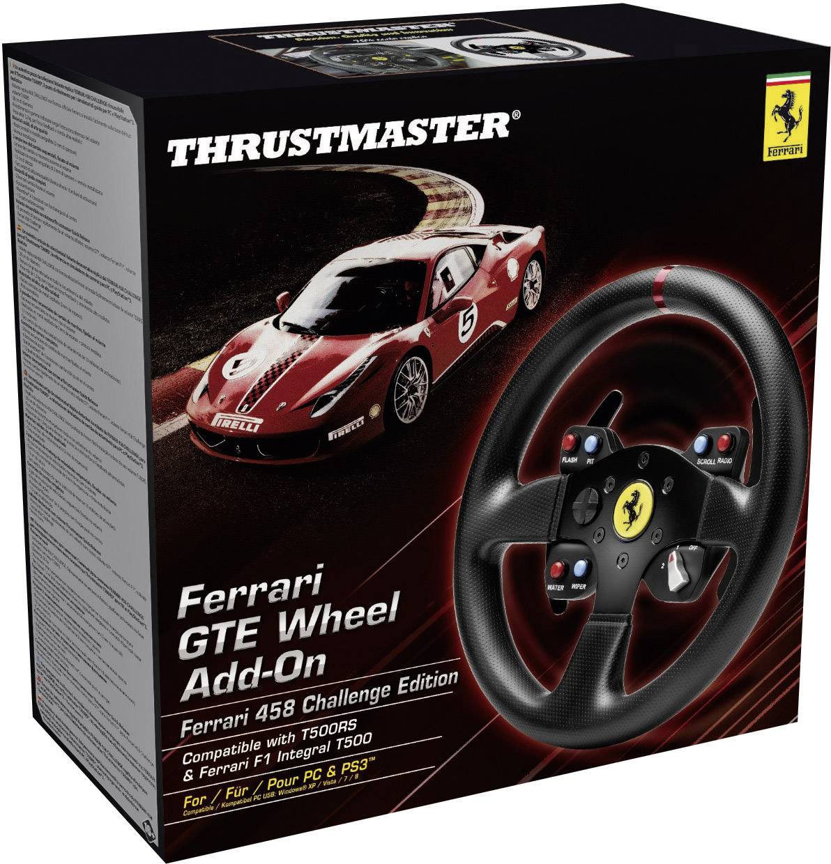 Extension de volant Thrustmaster Ferrari GTE Wheel Add-On PC, PlayStation 3 noir