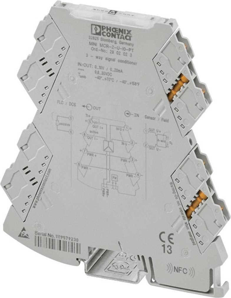 Amplificateur-séparateur 3 voies Contenu: 1 pc(s) Phoenix Contact MINI MCR-2-U-U-PT 2902043