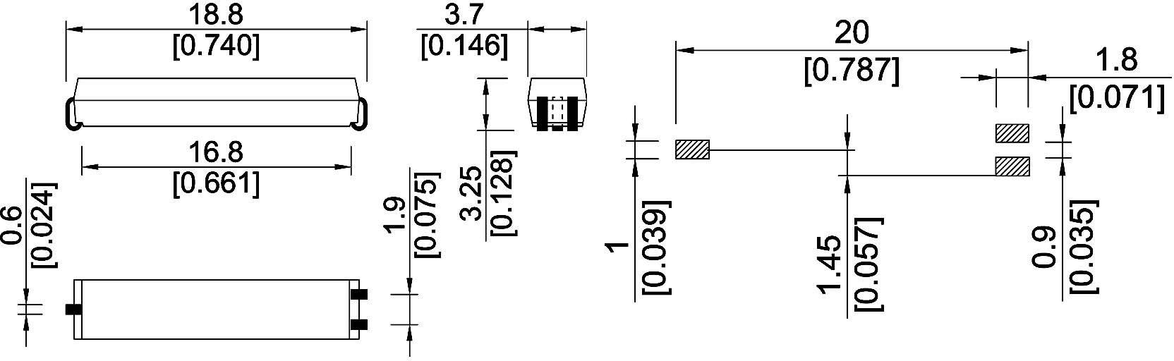 Contact Reed CMS StandexMeder Electronics MK01-B 2201171000 1 NO (T) 200 V/DC, 200 V/AC 0.5 A 10 W
