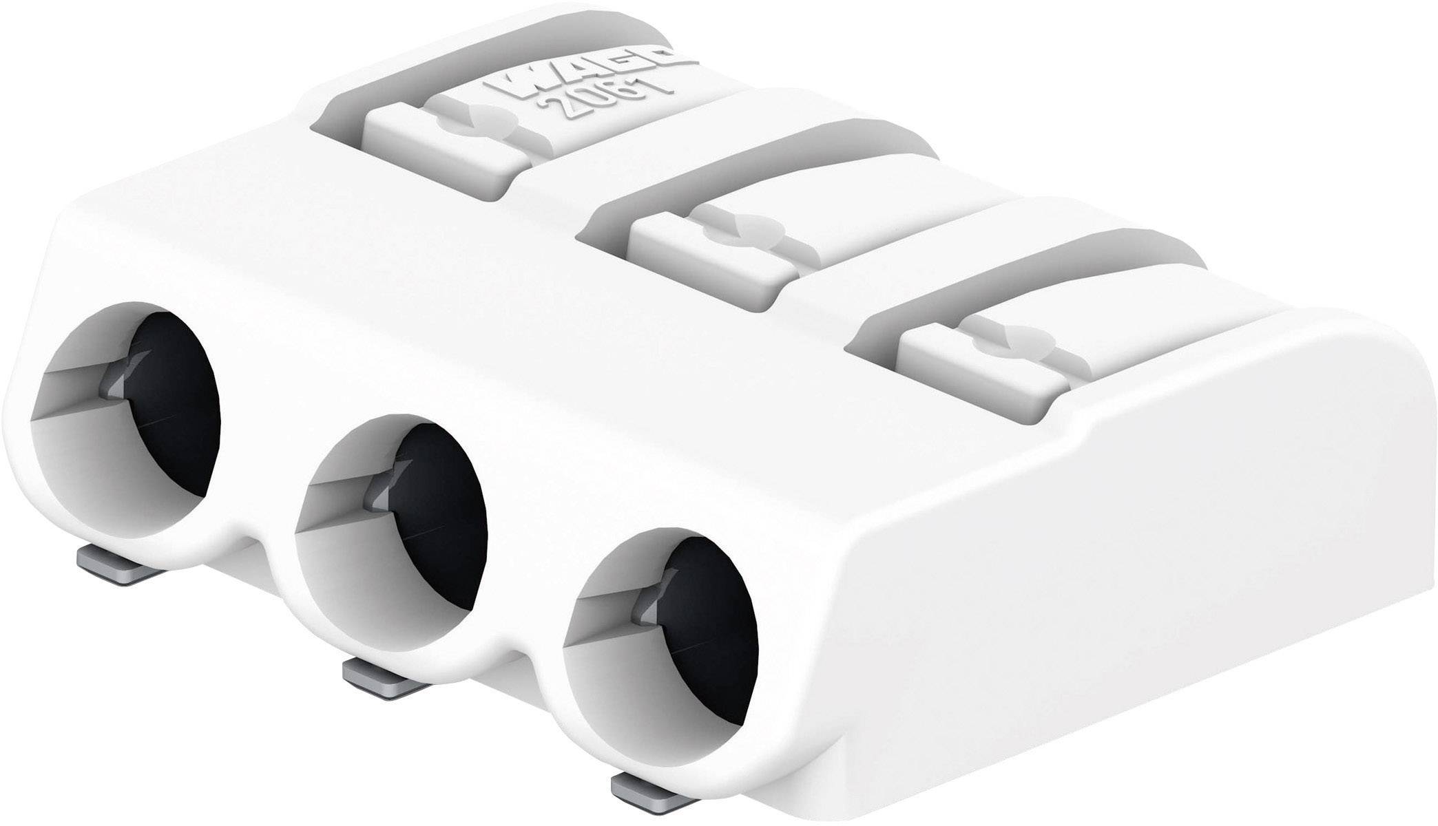 Borne CMS de circuit imprimé WAGO 2061-603/998-404 1.50 mm² Nombre de pôles 3 blanc