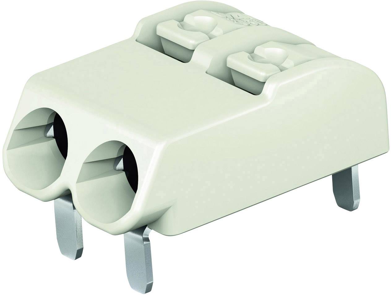 Bornier à ressort WAGO 2060-1402/998-404 0.75 mm² Nombre de pôles 2 gris clair