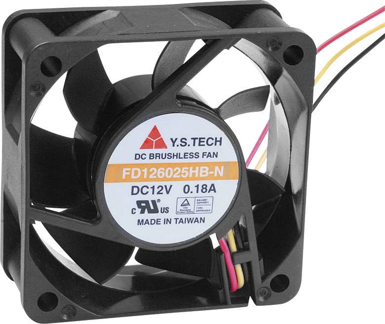 YS TECH FD126025HB-N(2A7) Ventilateur axial 12 V/DC 42.66 m³/h (L x l x H) 60 x 60 x 25 mm