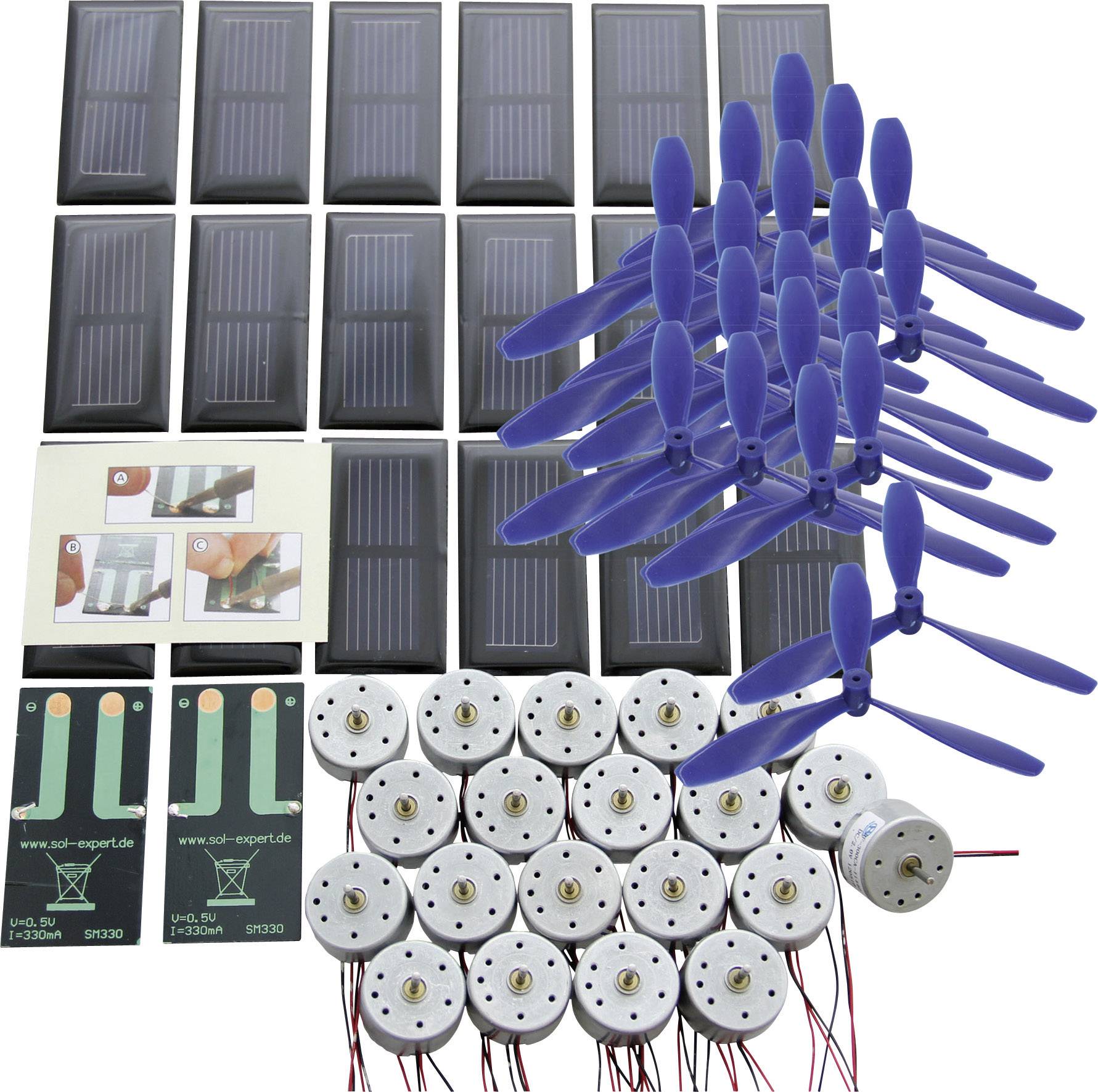 Kit solaire de base avec connexions à souder pour l'éducation Sol Expert 77775