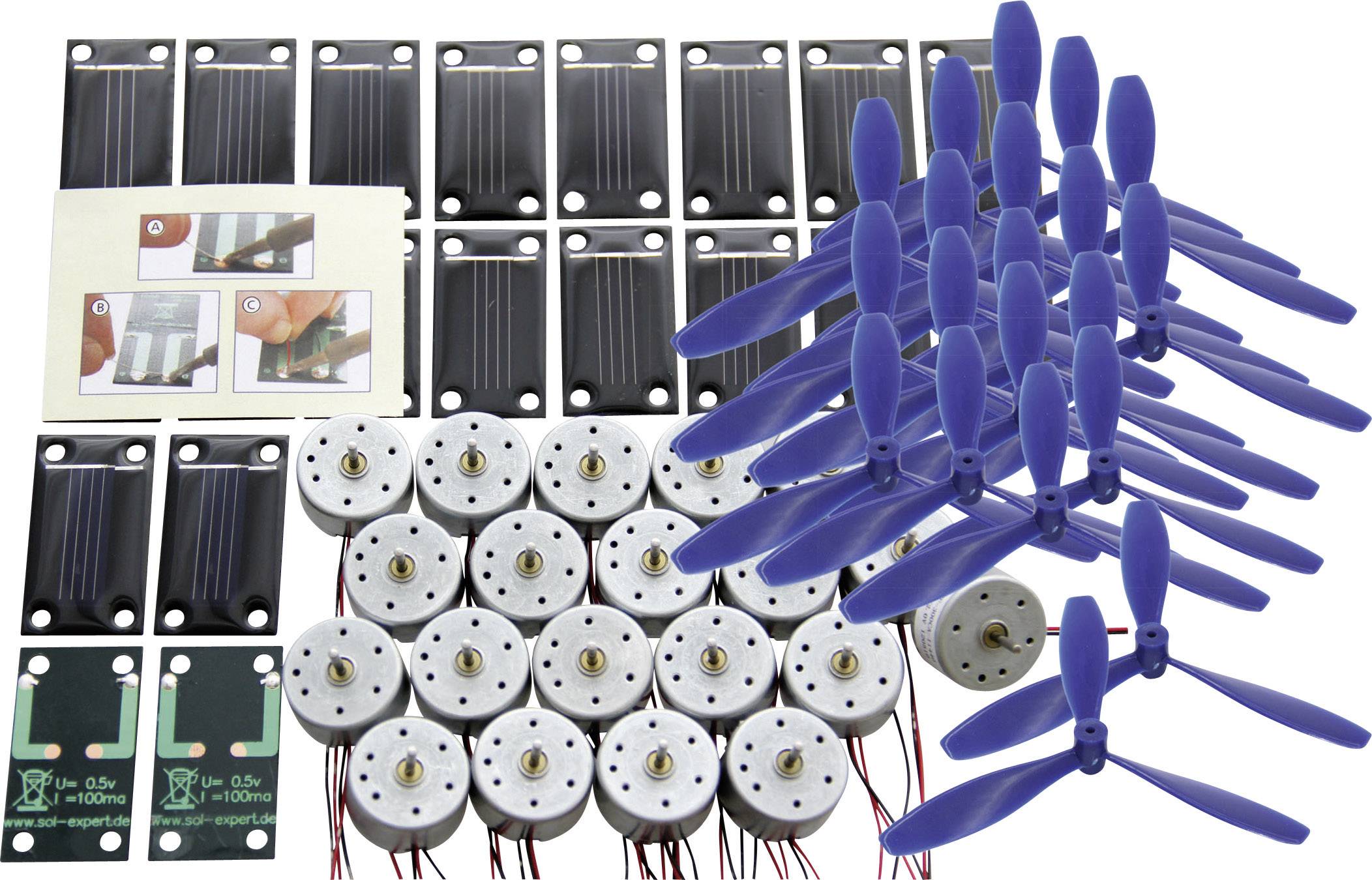Kit solaire avec connexions à souder pour l'éducation Sol Expert 77776