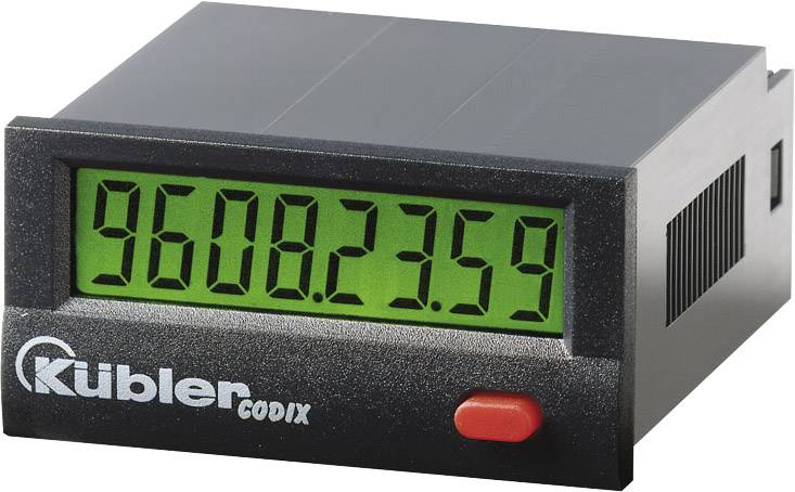 Compteur horaire électronique LCD 9999h59m59s/ 9999999.9s dimensions 45 x 22 mm Kübler Automation CODIX 135 HB
