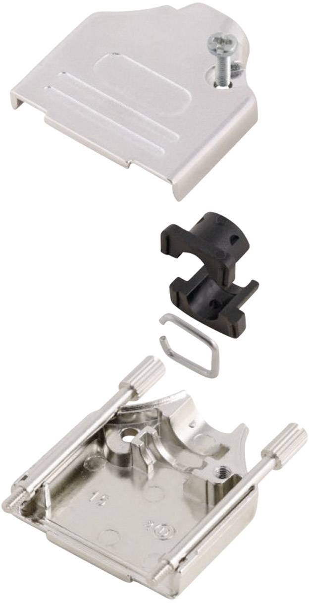 Capot SUB-D 9 pôles MH Connectors 6560-0805-01 métal 180 ° argent 1 pc(s)