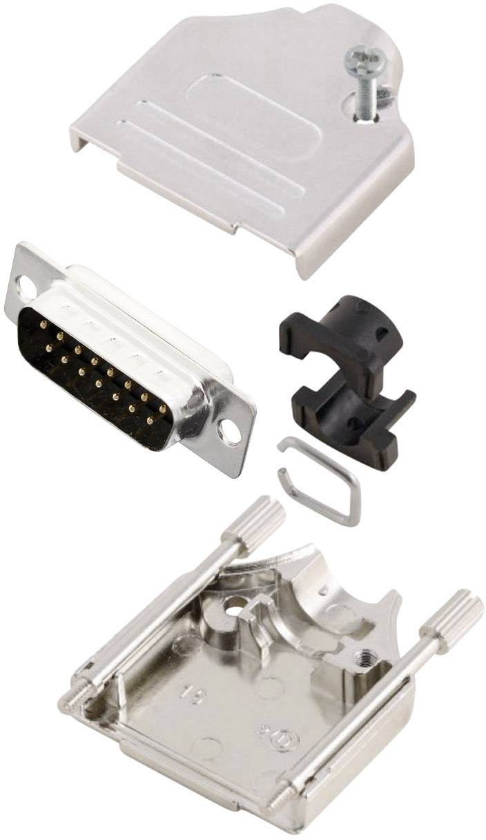 MH Connectors MHDTZK15-DB15P-K Kit embase SUB-D mâle 180 ° Nombre de pôles: 15 fût à souder 1 pc(s)