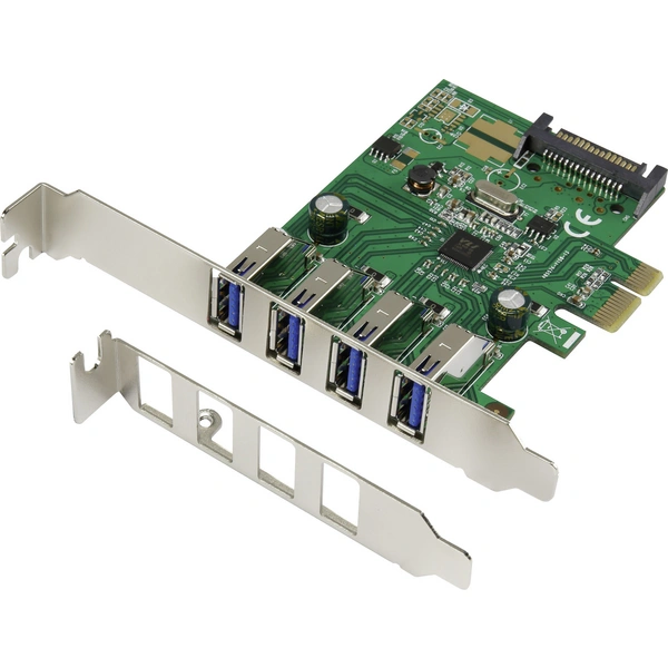 Carte contrôleur PCI-Express avec 4 ports 3.0 - avec chipset VLI Carte contrôleur PCI-Express avec 4 ports 3.0 - avec chipset VLI