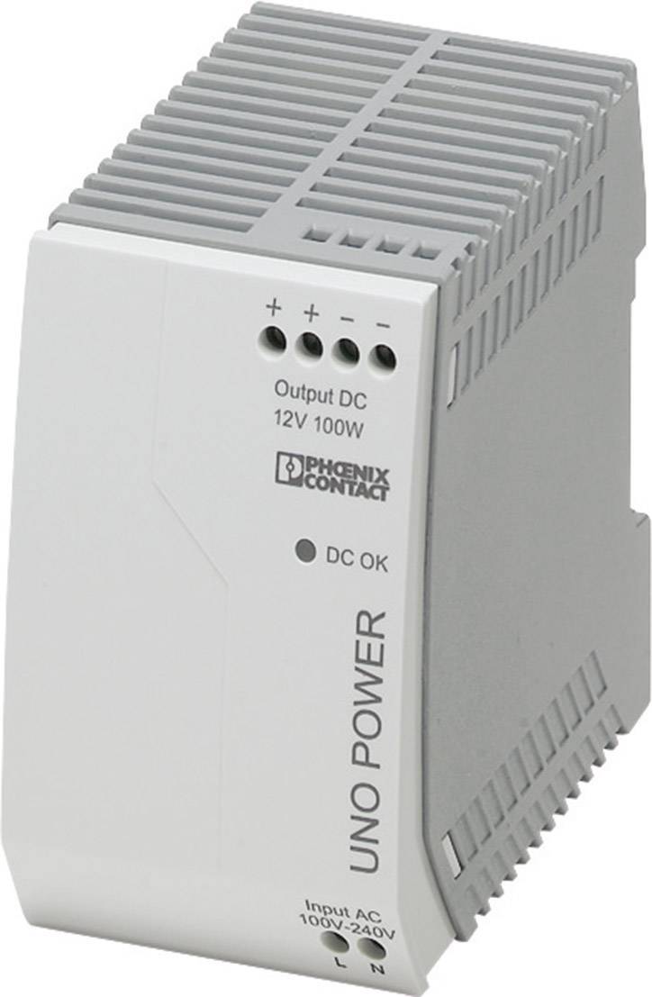Alimentation rail DIN Phoenix Contact UNO-PS/1AC/12DC/100W 85 V/DC 8.3 A 100 W 1 x
