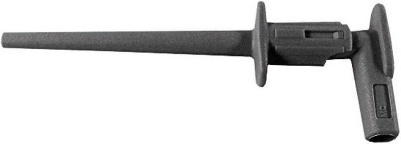 Stäubli MICROGRIP-XB Pince crocodile de sécurité enfichable 2 mm CAT II 300 V rouge