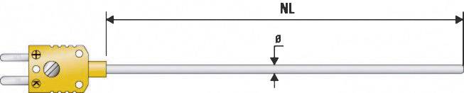 Sonde d'immersion B + B Thermo-Technik K625 0150-10 -200 à +800 °C sonde: K étalonné d'usine (sans certificat) 1 pc(s)