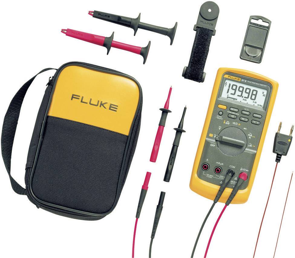 Fluke 87V/E2 Kit Multimètre étalonné (ISO) numérique CAT III 1000 V, CAT IV 600 V Affichage (nombre de points): 20000