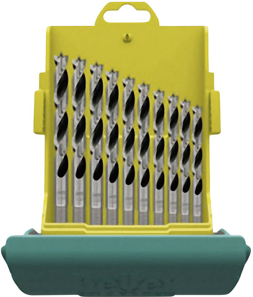 Heller 28708 1 Jeu de forets pour le bois 10 pièces 3 mm, 4 mm, 5 mm, 6 mm, 7 mm, 8 mm, 9 mm, 10 mm, 11 mm, 12 mm tige