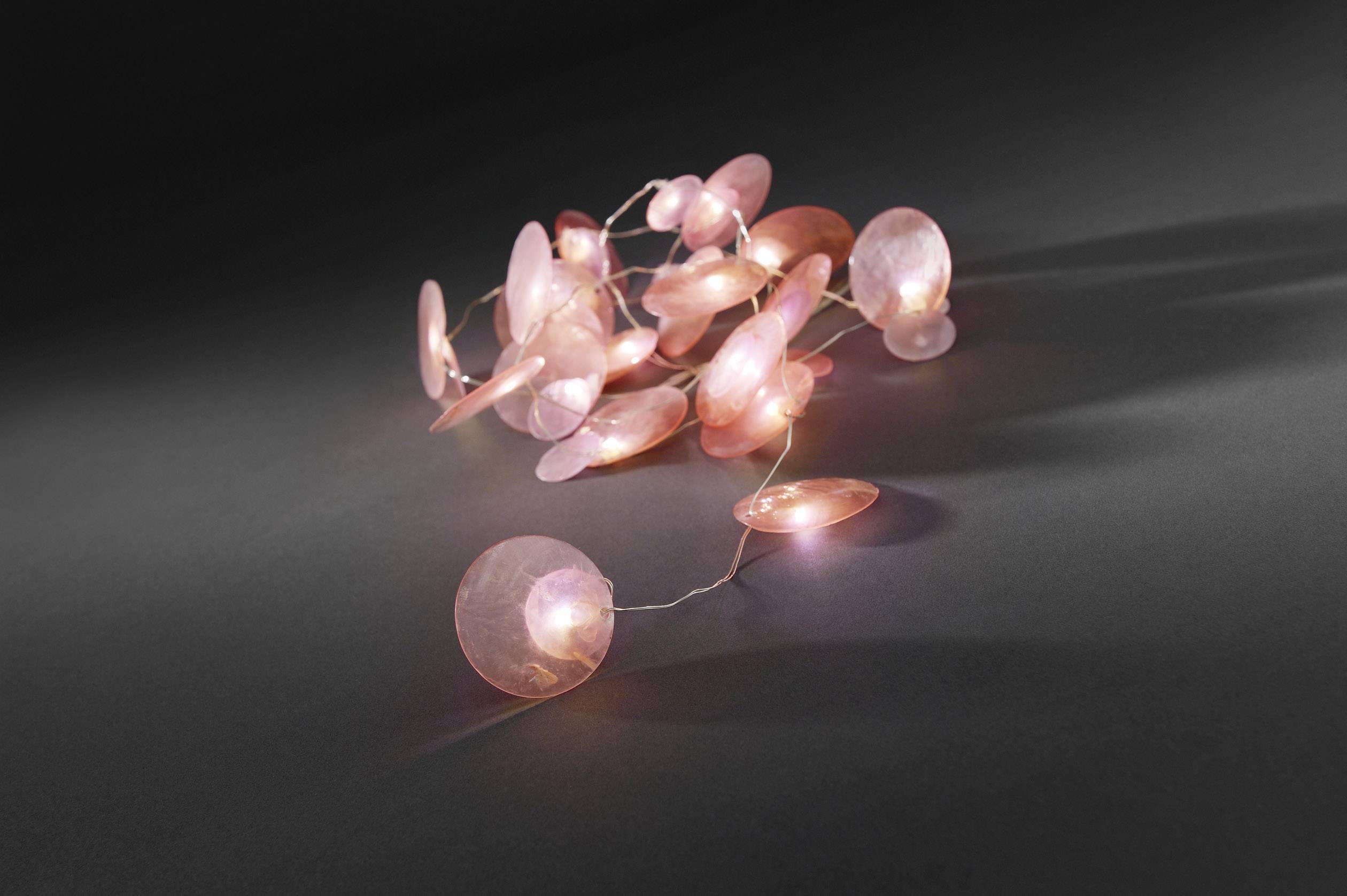 Konstsmide 3167-343 Guirlande lumineuse à motifs pastilles de nacre pour l'intérieur à pile(s) Nombre de lumière 20 LED blanc