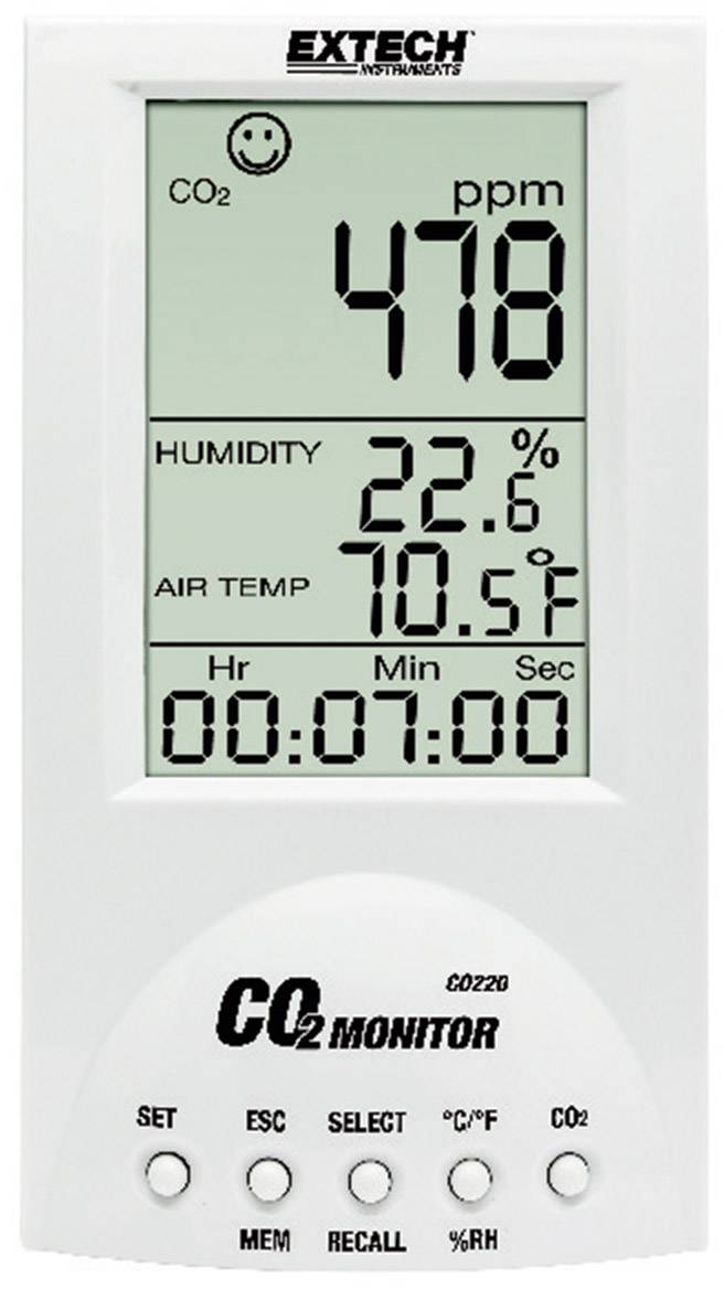 Appareil de mesure du dioxyde de carbone Extech CO220 0 - 9999 ppm