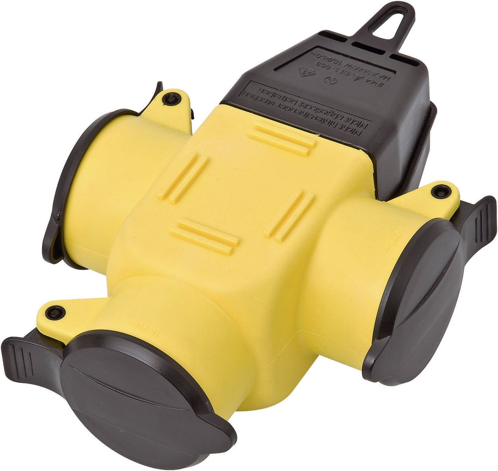 interBär 9007-006.01 Adaptateur triple caoutchouc 230 V jaune IP44