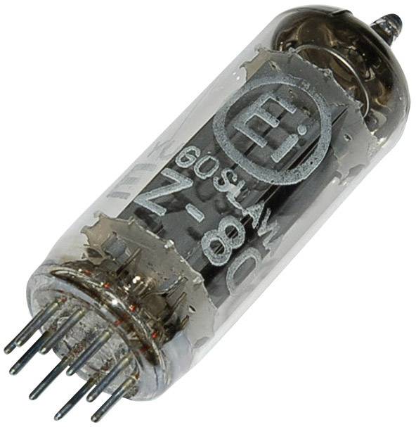 BTB Vertrieb EZ 80 = 6 V 4 Tube électronique Redresseur double 250 V 90 mA Nombre de pôles: 9 Culot: noval Contenu 1 pc(s)