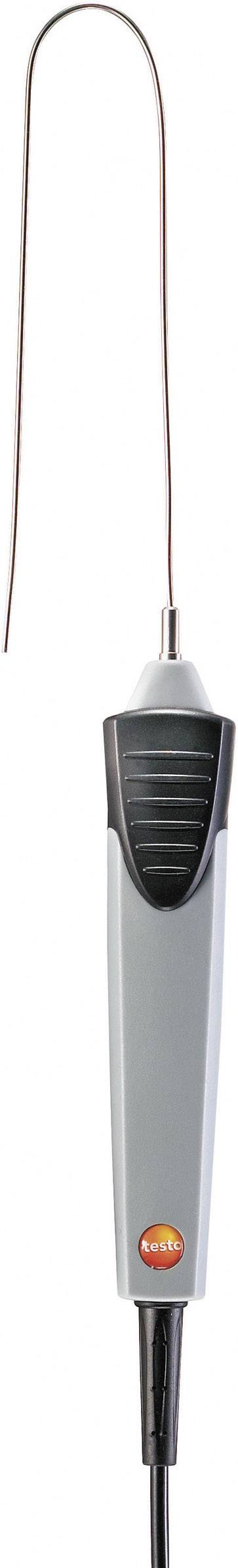 Thermomètre à sonde manuelle avec longue tige métallique, adapté aux mesures de températures profondes. Modèle standard pour des relevés précis en environnement de laboratoire.