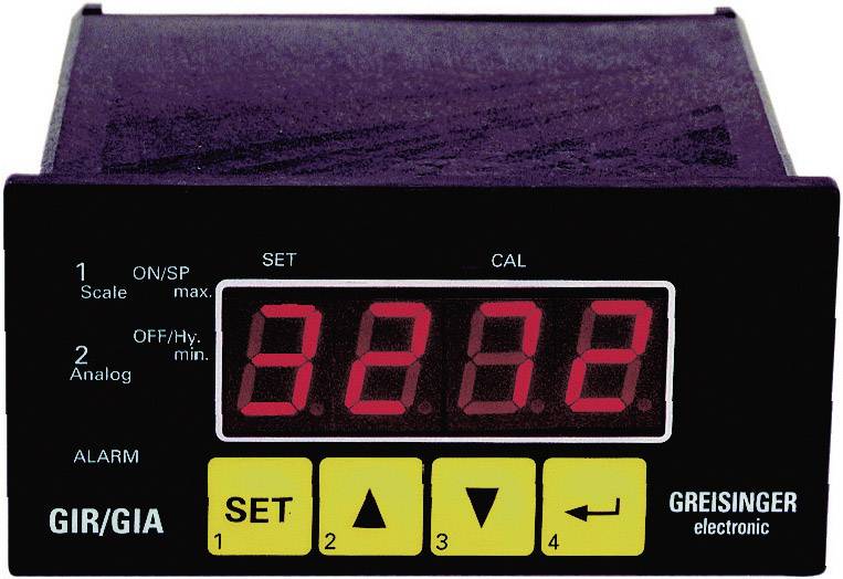 Greisinger GIR 2002 Appareil de mesure et de réglage 0 - 1 V/0 - 2 V/0 - 10 V/0 - 50 mV/4 - 20 mA/0 - 20 mA/0 - 10 kHz/0 - 9999