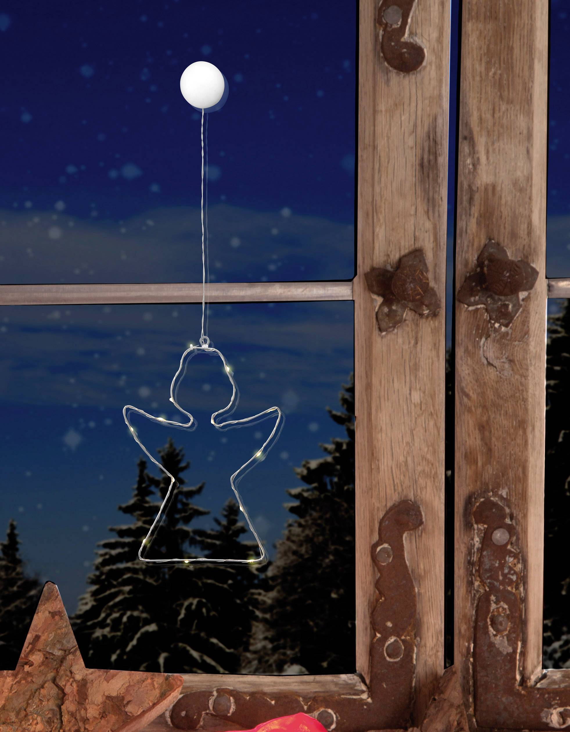 Polarlite LBA-50-014 Image LED pour fenêtres anges blanc chaud LED transparent