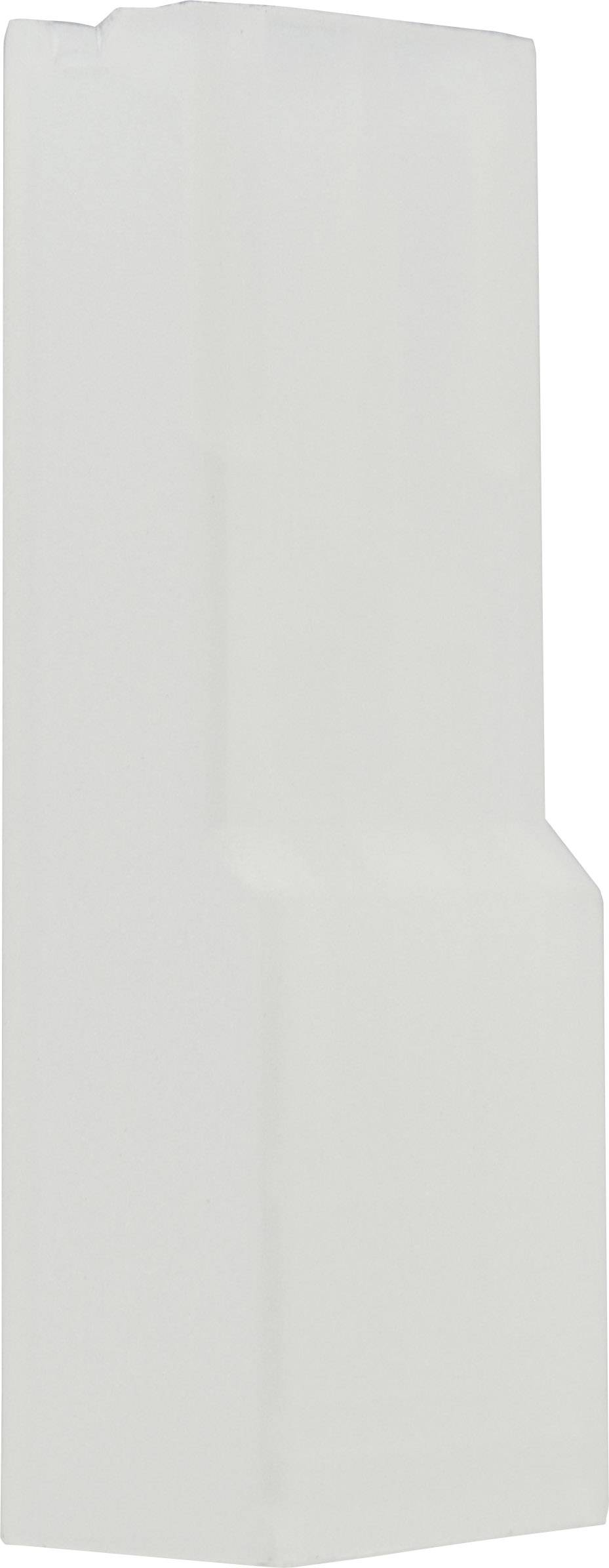 Un bloc rectangulaire, blanc, long avec un palier au milieu, probablement en plastique ou en céramique.