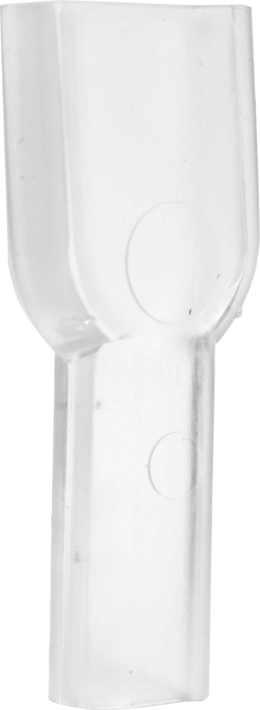 Une buse en plastique transparent, susceptible d'être utilisée comme élément de connexion dans des applications électriques ou mécaniques.