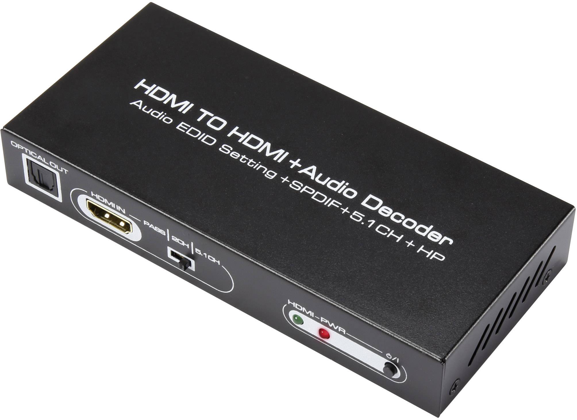 Extracteur audio SpeaKa Professional SP-4916328 [1x HDMI femelle - 6x Cinch-RCA femelle, Toslink femelle (ODT), HDMI femelle