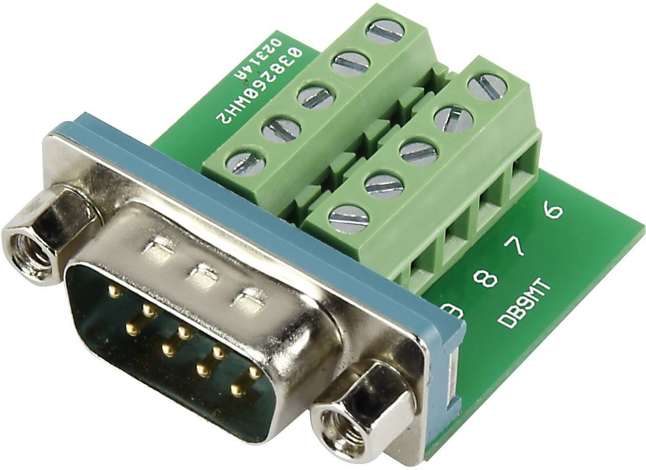 SUB-D mâle Nombre de pôles: 9 TRU COMPONENTS DSUB09M-10TB-2 1229332 90 ° raccord à vis 1 pc(s)