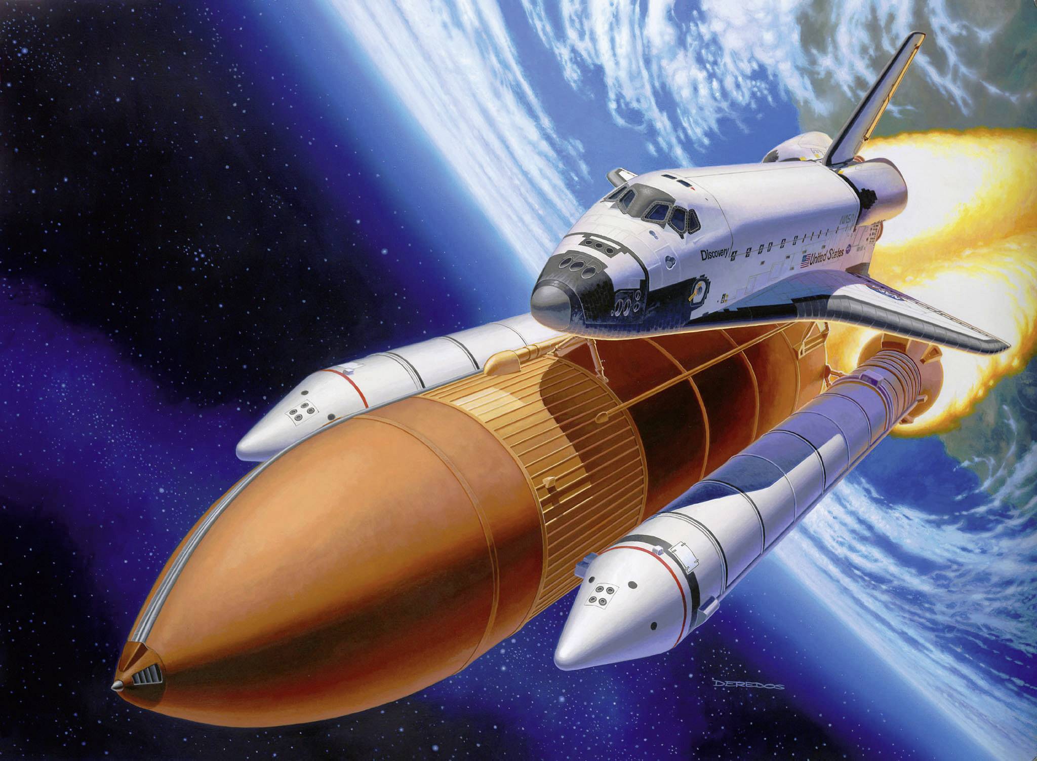 Maquette de véhicule spatial Revell 04736 Space Shuttle Discovery & Booster 1:144