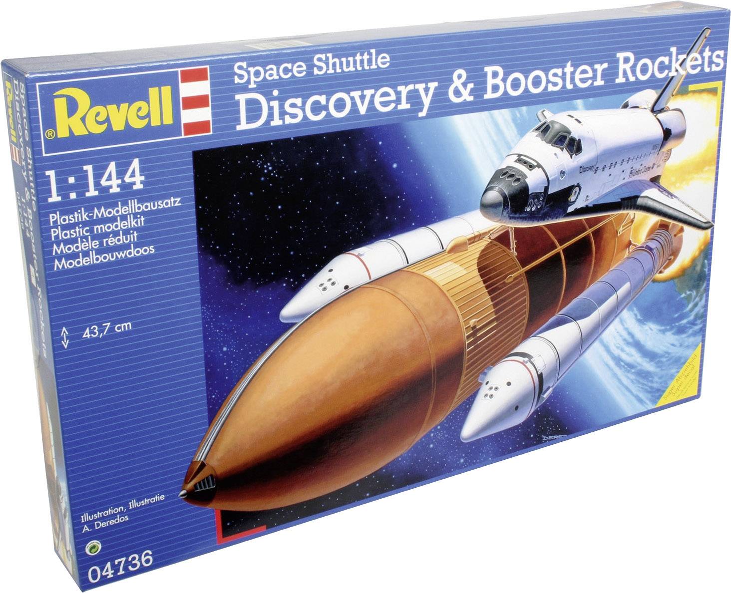 Maquette de véhicule spatial Revell 04736 Space Shuttle Discovery & Booster 1:144
