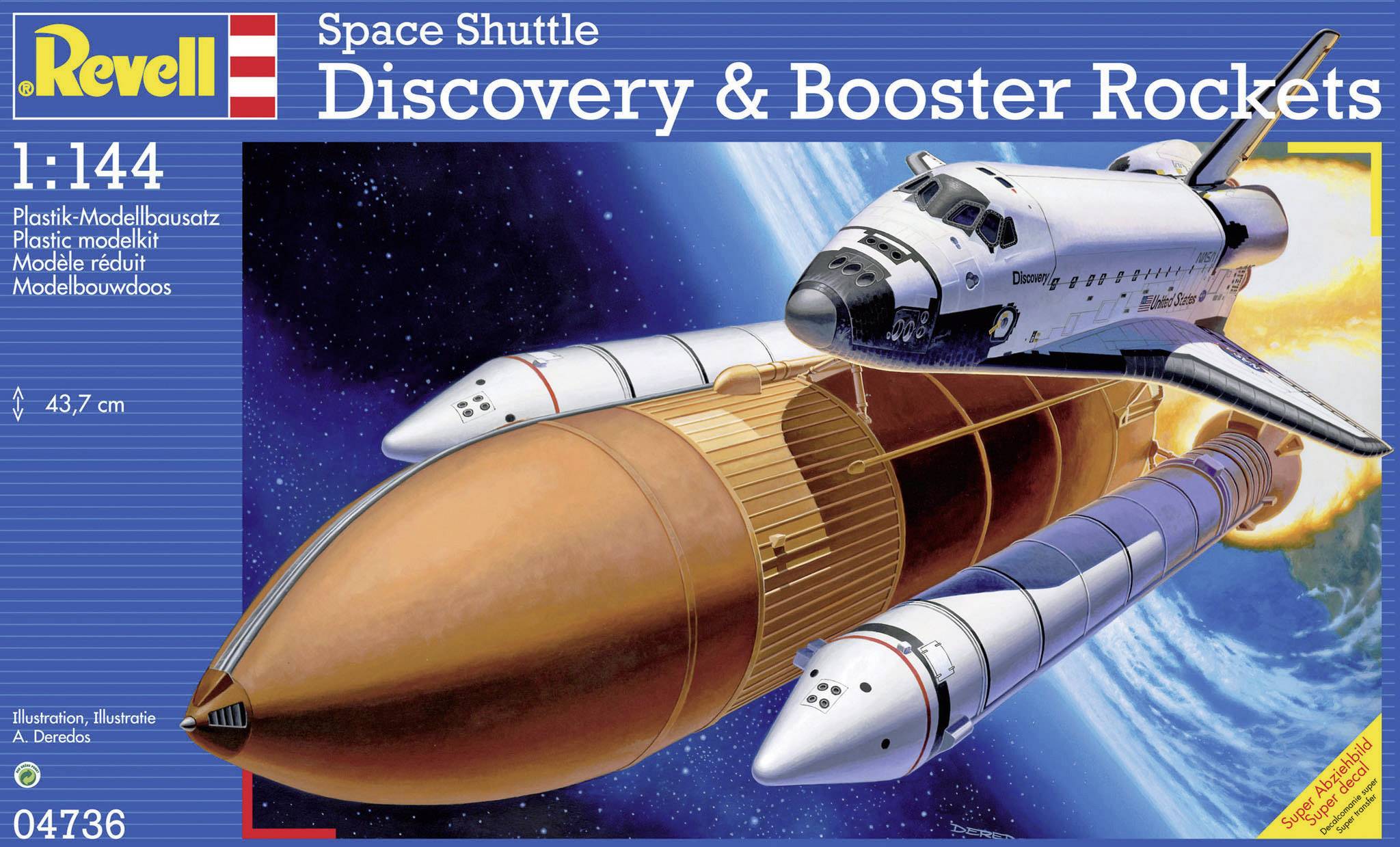 Maquette de véhicule spatial Revell 04736 Space Shuttle Discovery & Booster 1:144