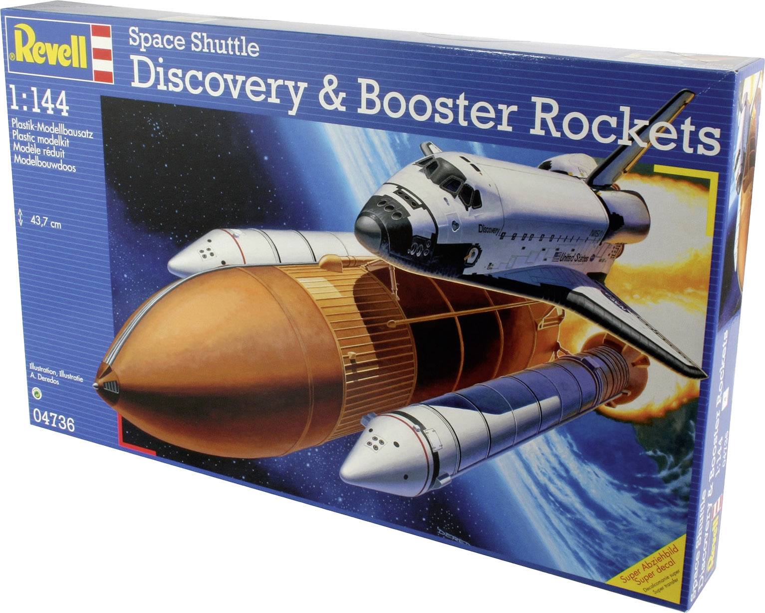 Maquette de véhicule spatial Revell 04736 Space Shuttle Discovery & Booster 1:144